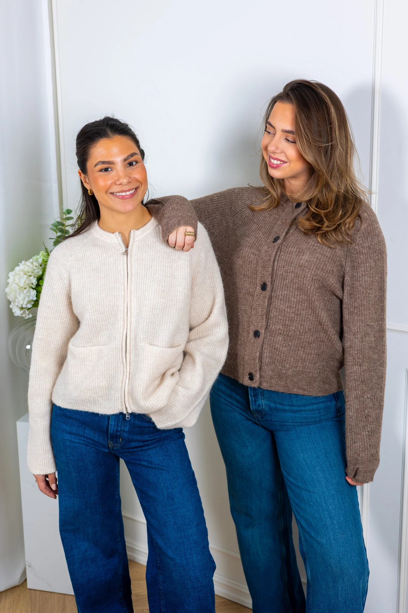 Sia Ras Ls Knit Short Cardigan Birch - Image 6