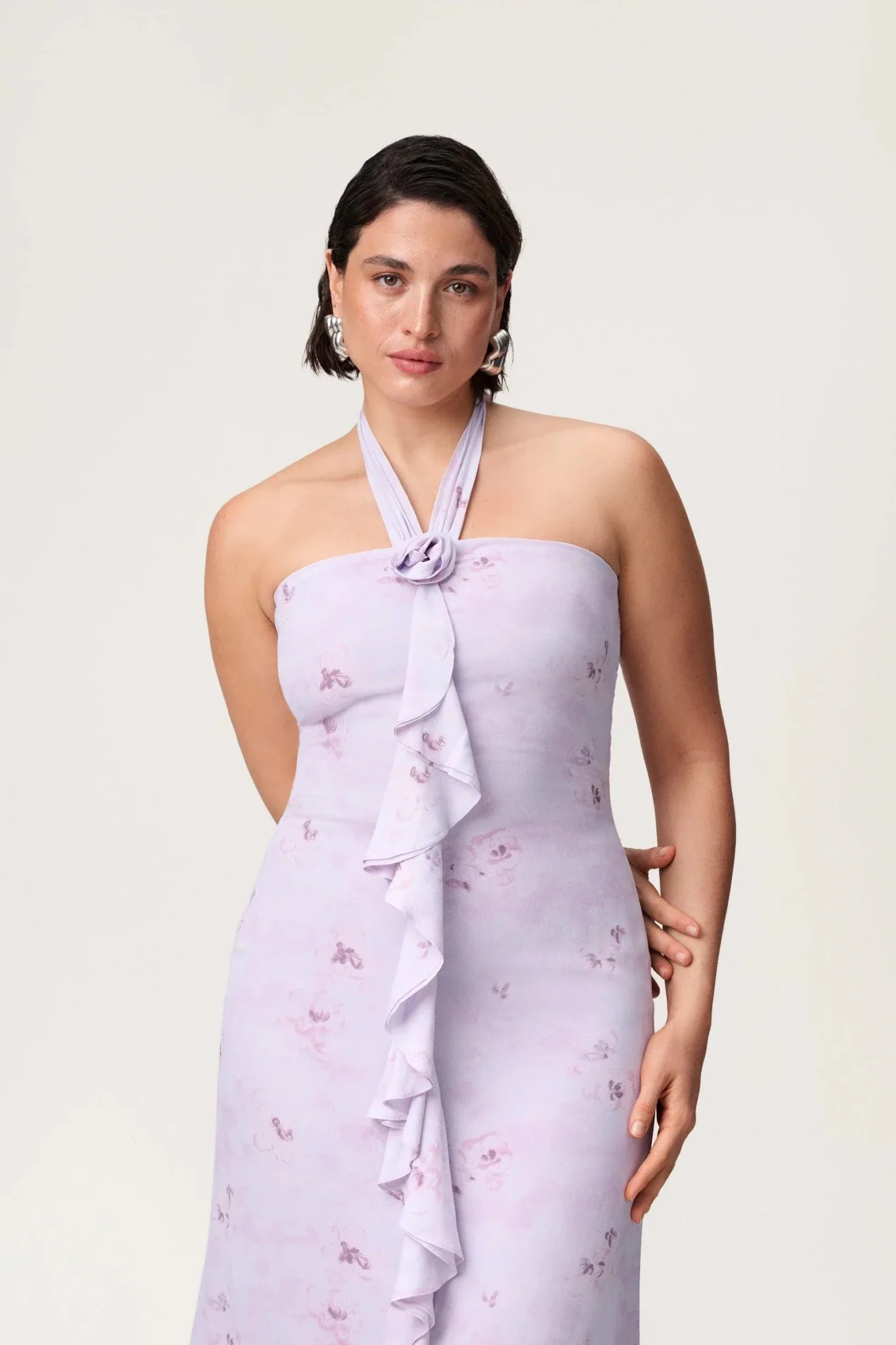 Lamia Halterneck Dress Lavender - Image 8