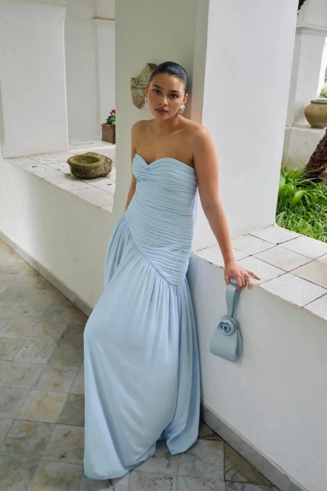 Lima Bandeau Dress Light Blue - Image 3