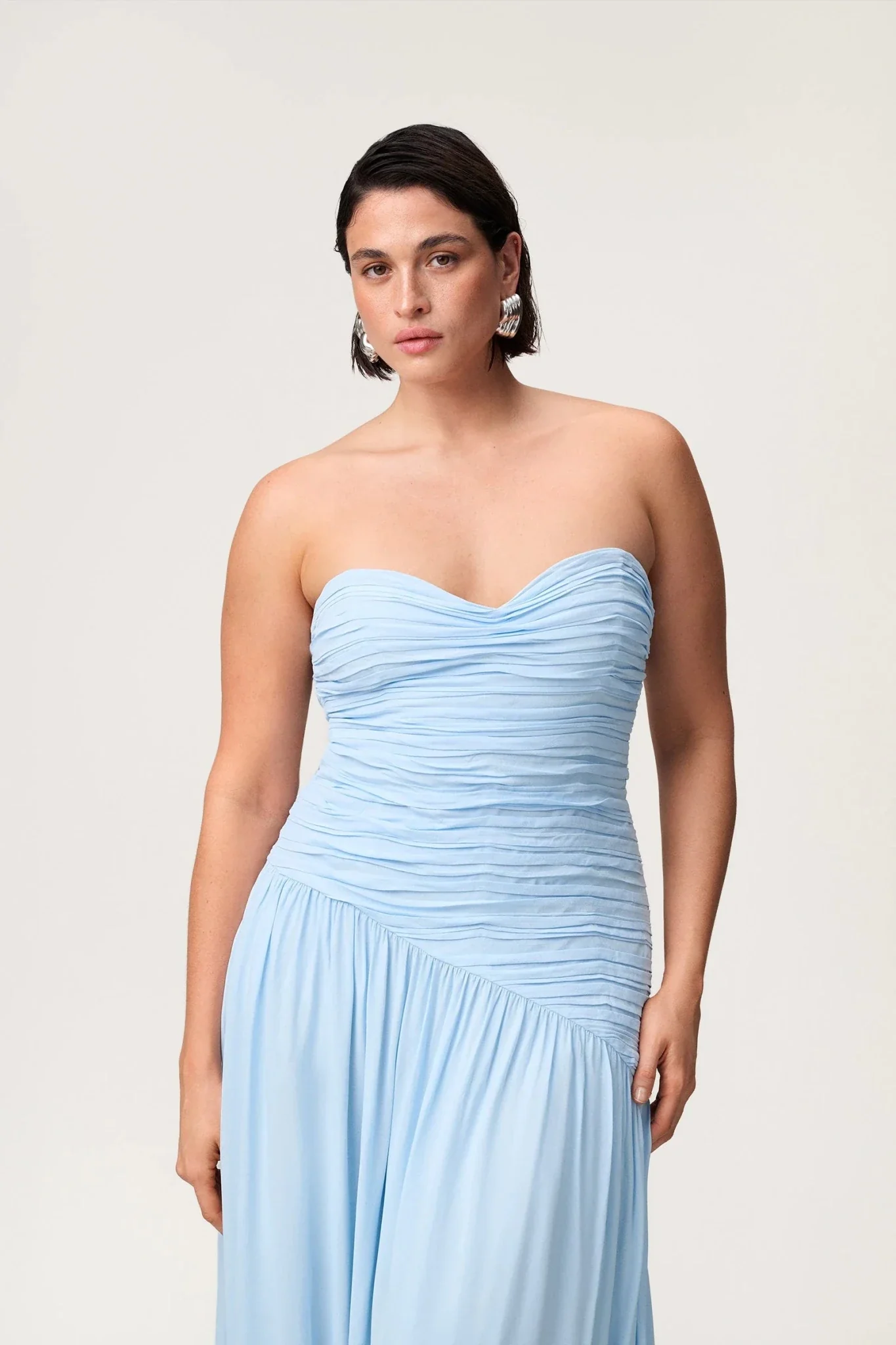 Lima Bandeau Dress Light Blue - Image 8