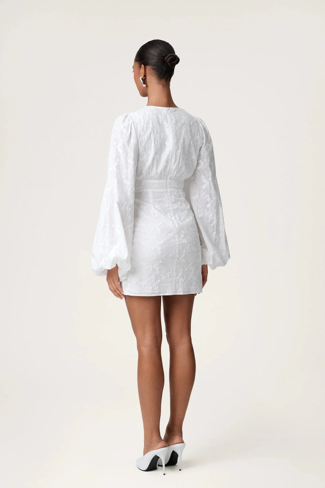 Florence Mini Dress White Embroidery - Image 5