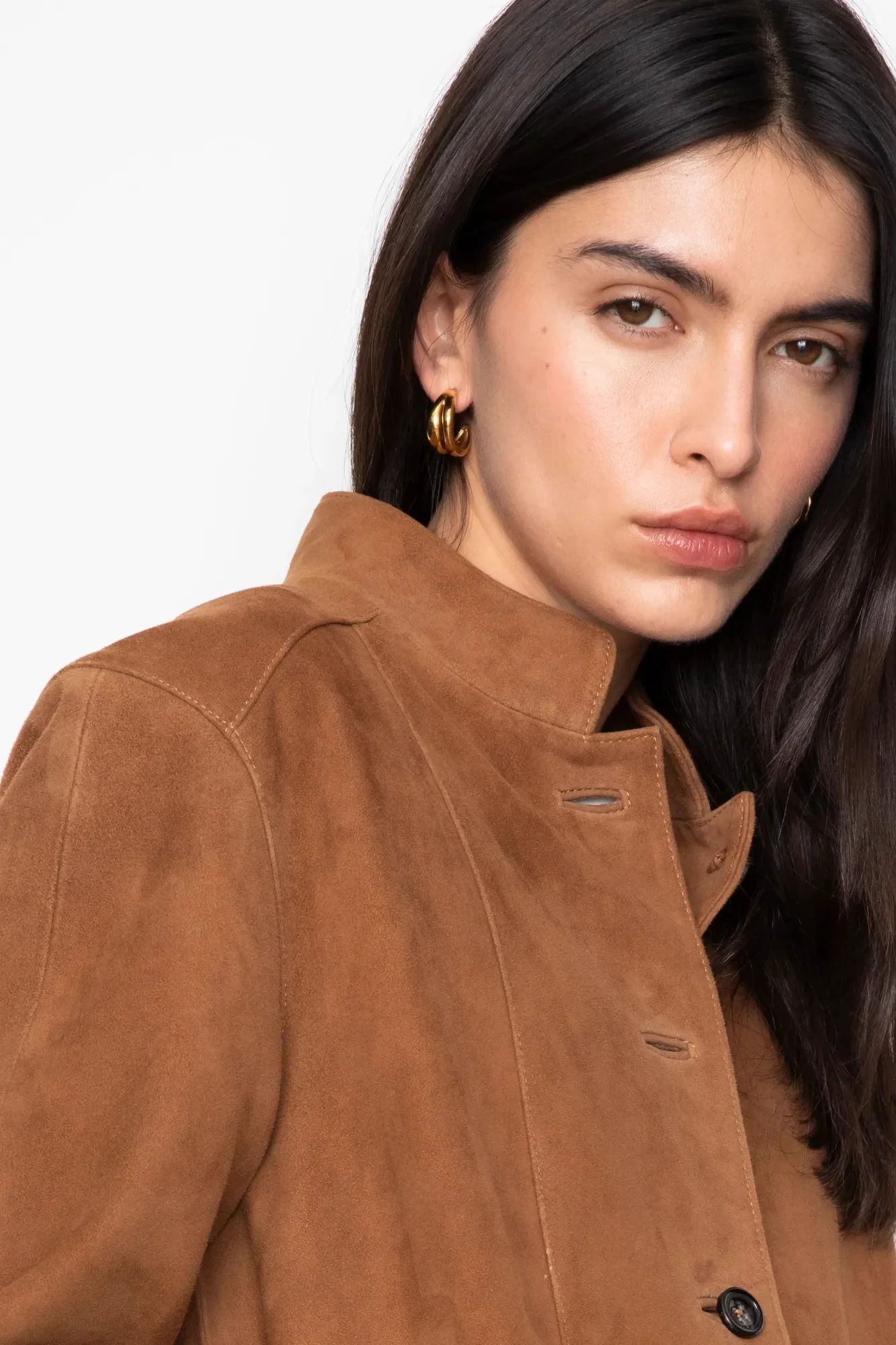 Lauren Leather Jacket Camel Suede - Image 12