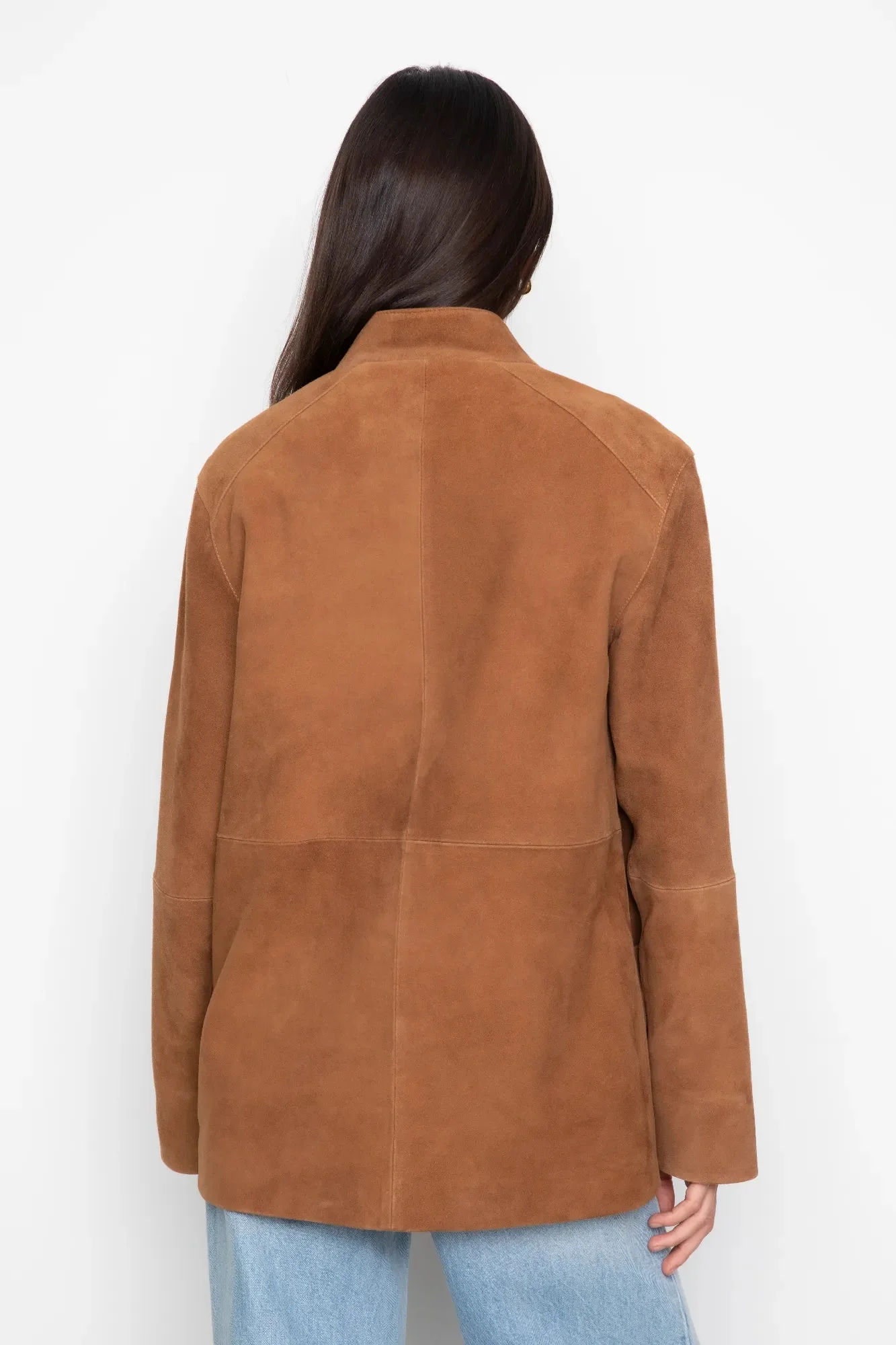 Lauren Leather Jacket Camel Suede - Image 14