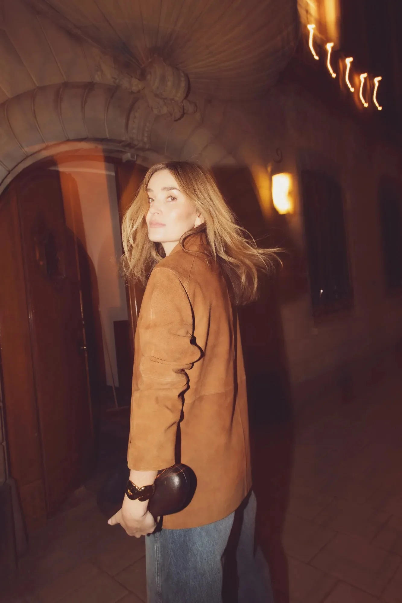 Lauren Leather Jacket Camel Suede - Image 18