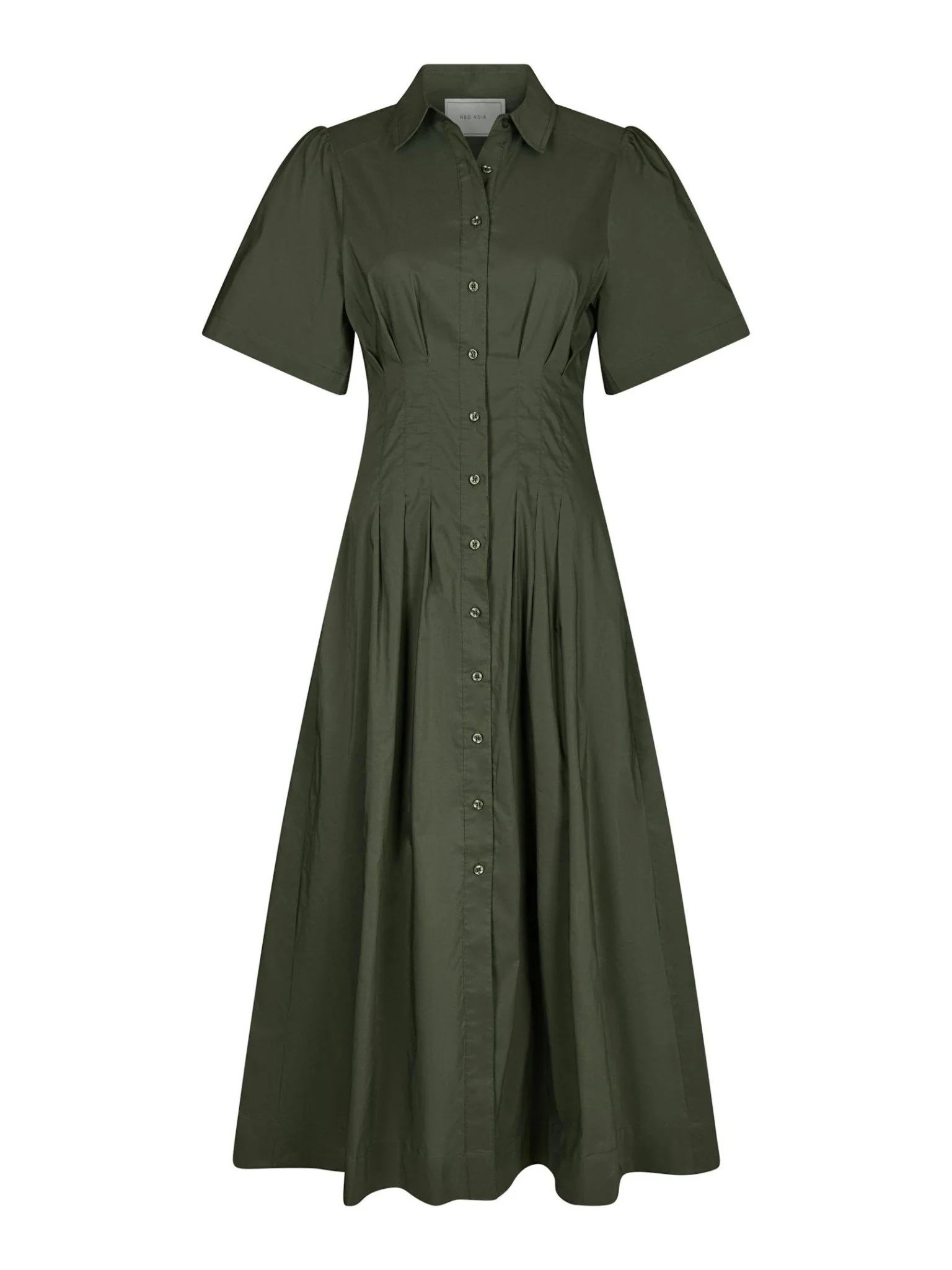 Baia Poplin Dress Army - Image 2