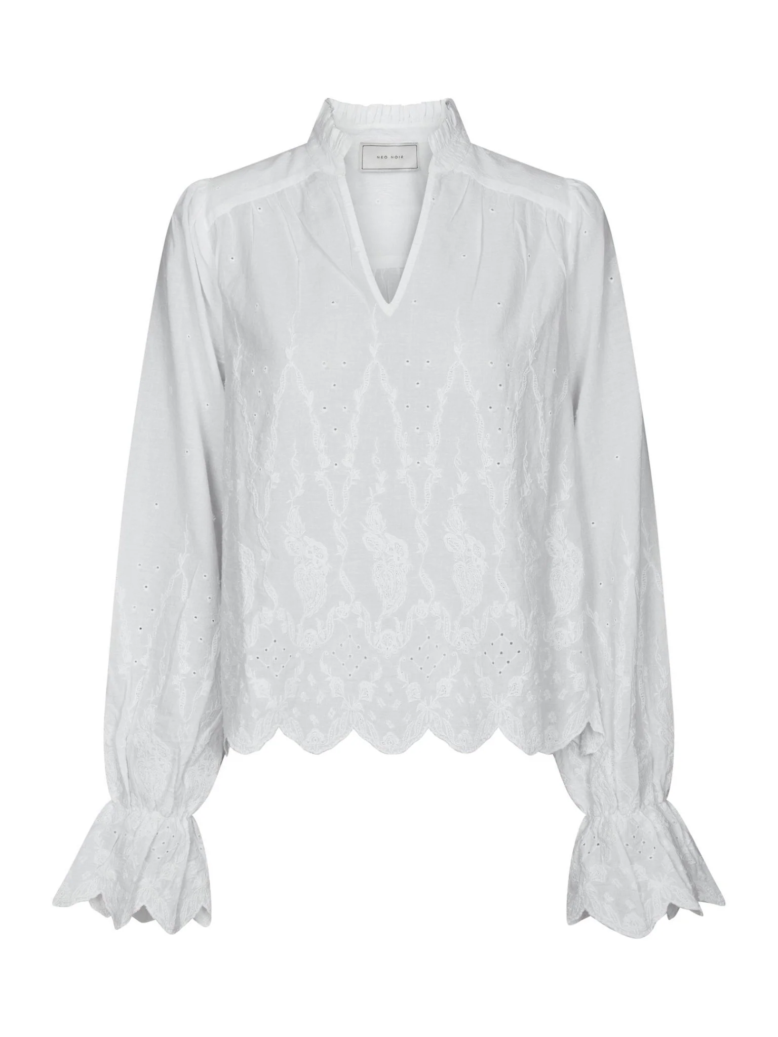 Amara Delicate Emb Blouse White