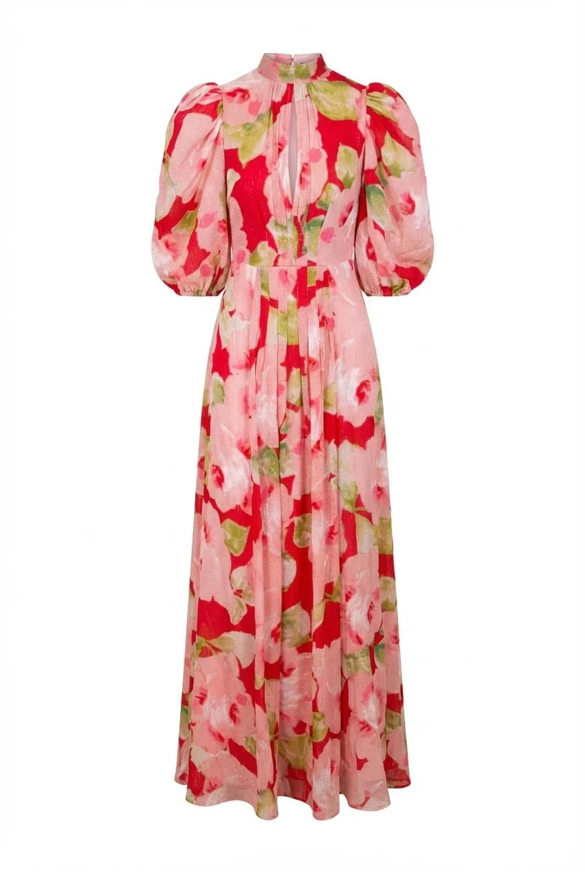 Dotted Georgette Tieback Gown Romance - Image 2
