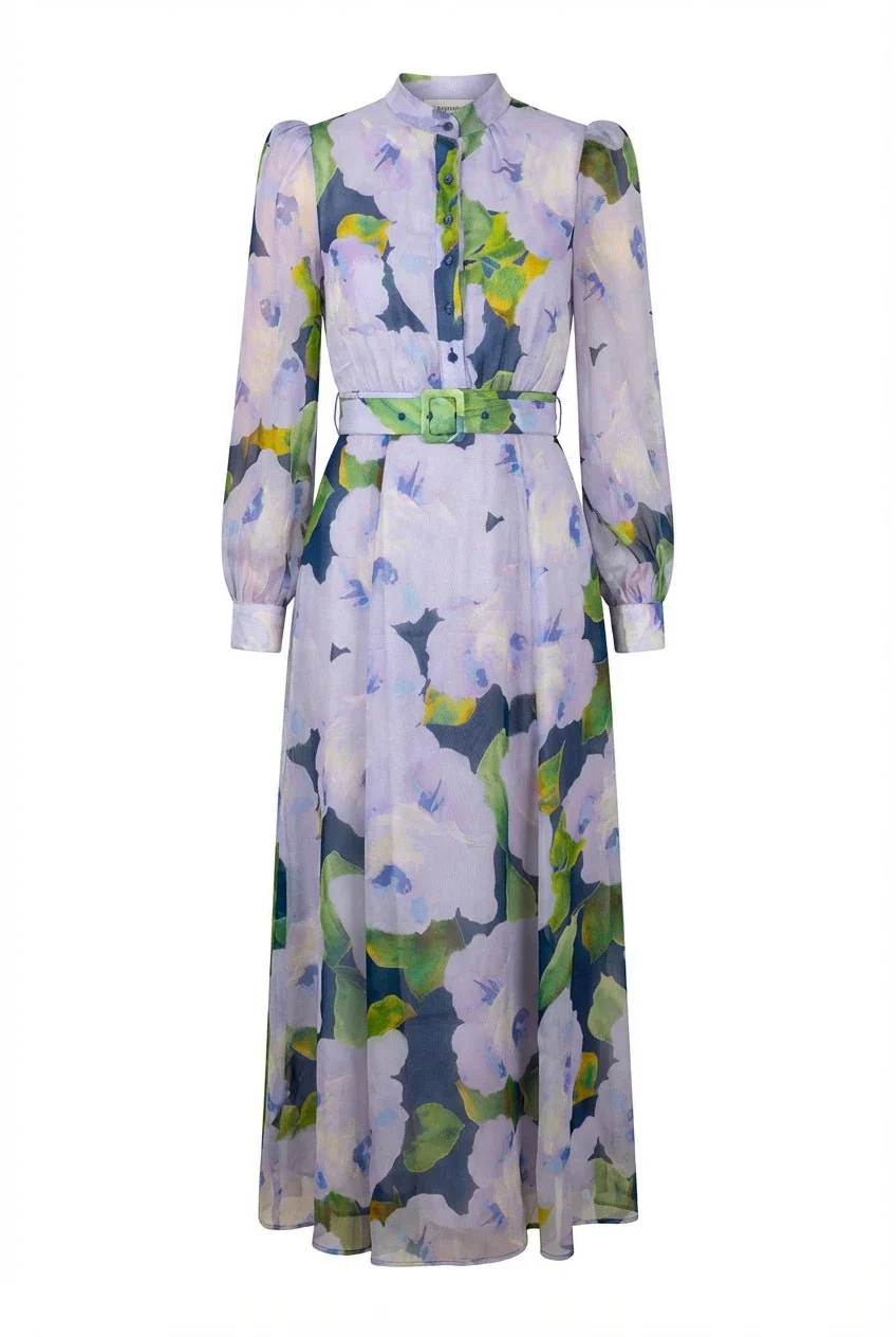 Organza Belt Dress Viola