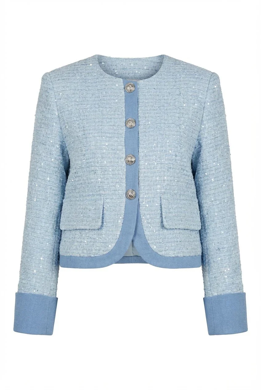 Choklate Blazer Collar Bleu Ciel - Image 2