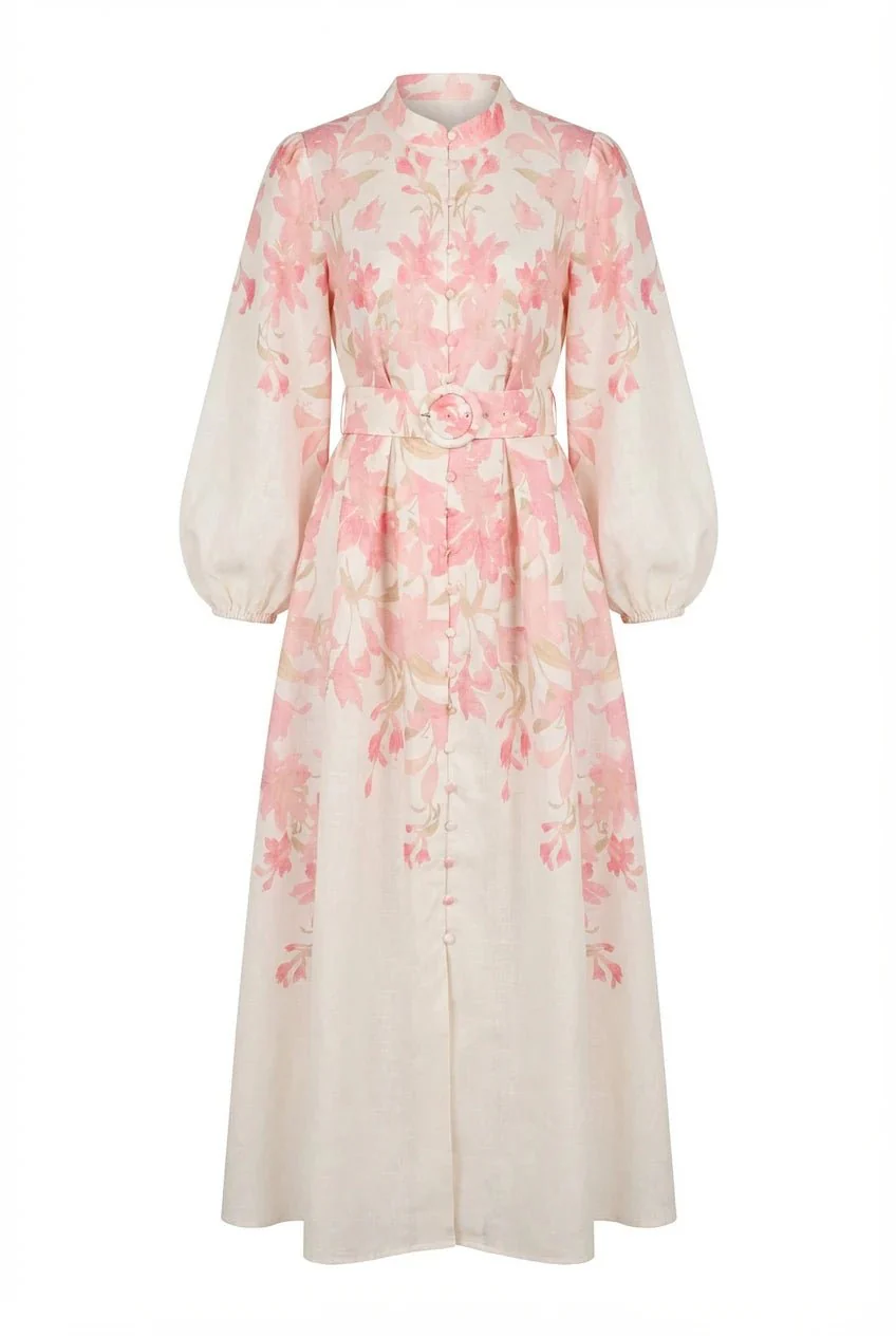 Osley Midi Dress White Rose - Image 2