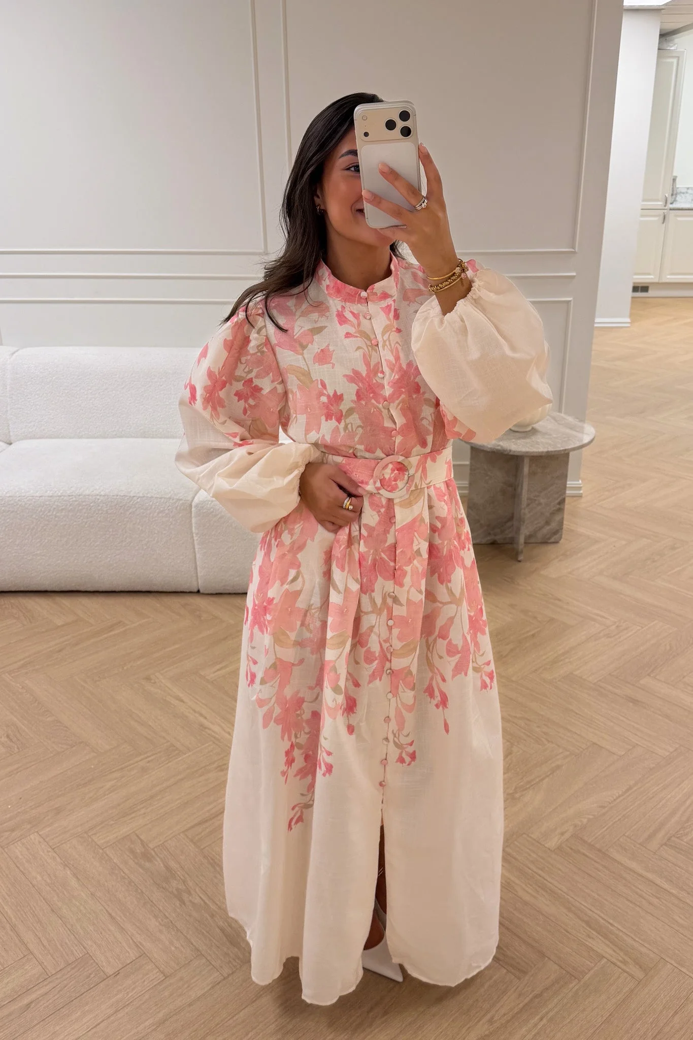 Osley Midi Dress White Rose - Image 4