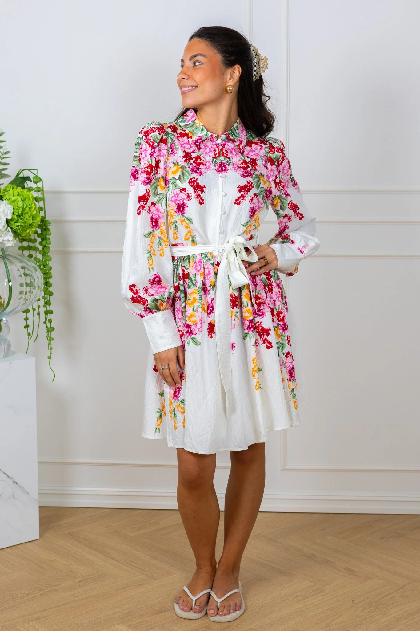 Rosie Ls Dress Birch New Rosie Print - Image 4