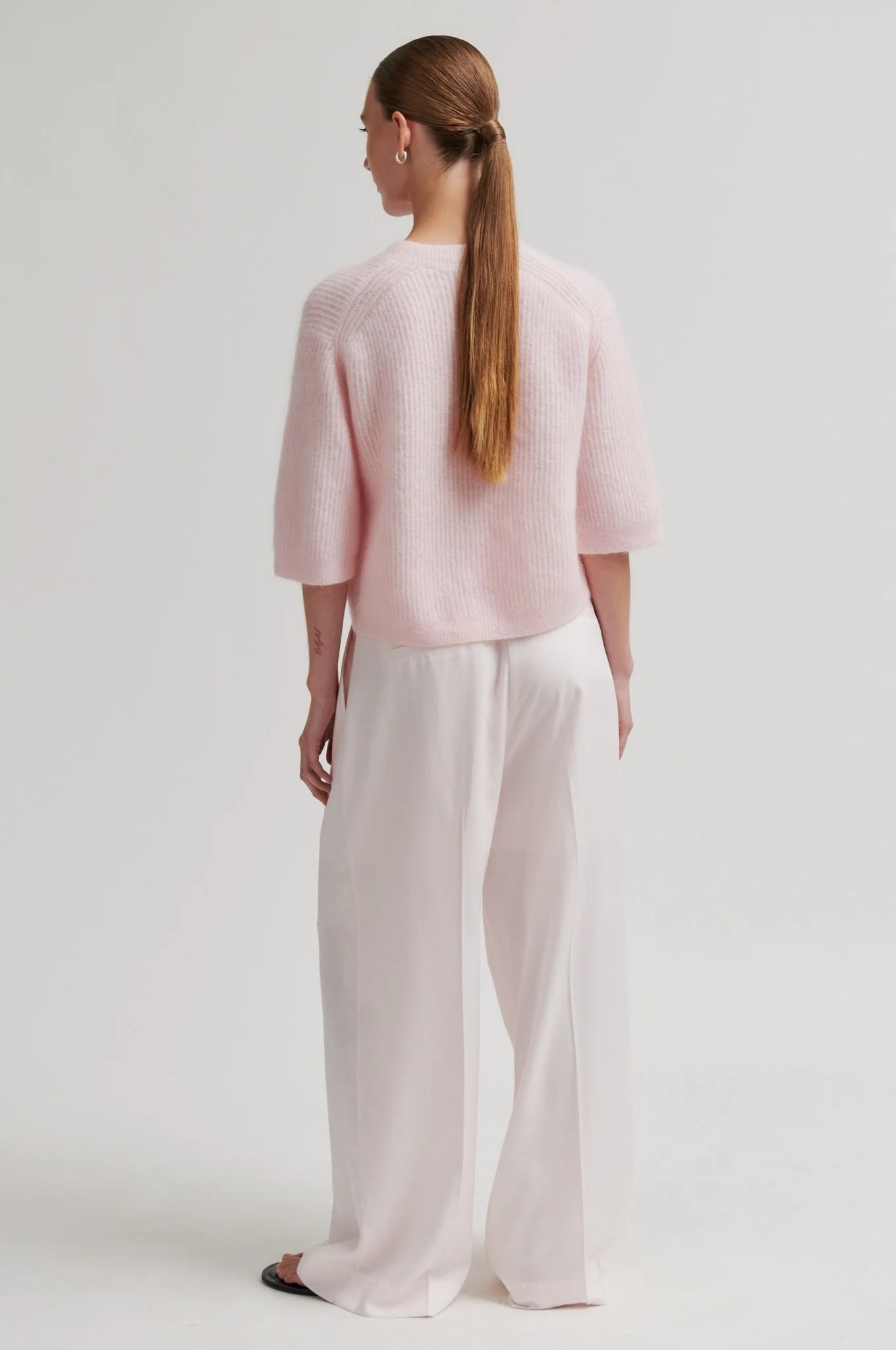 Andrea Knit Rib Cardigan Crystal Pink - Image 5