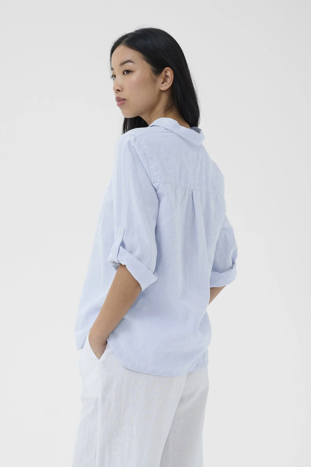 Cindie Shirt Light Blue Chambray - Image 5