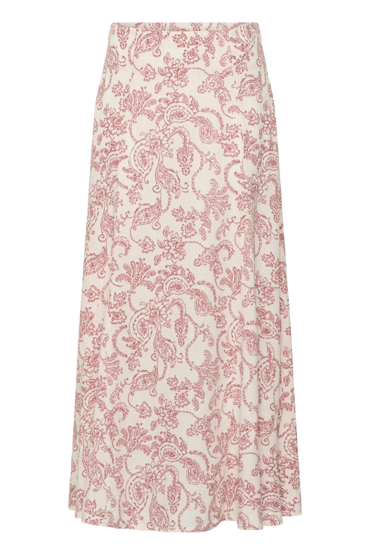 Beril Skirt Peach Blossom Dot Paisley