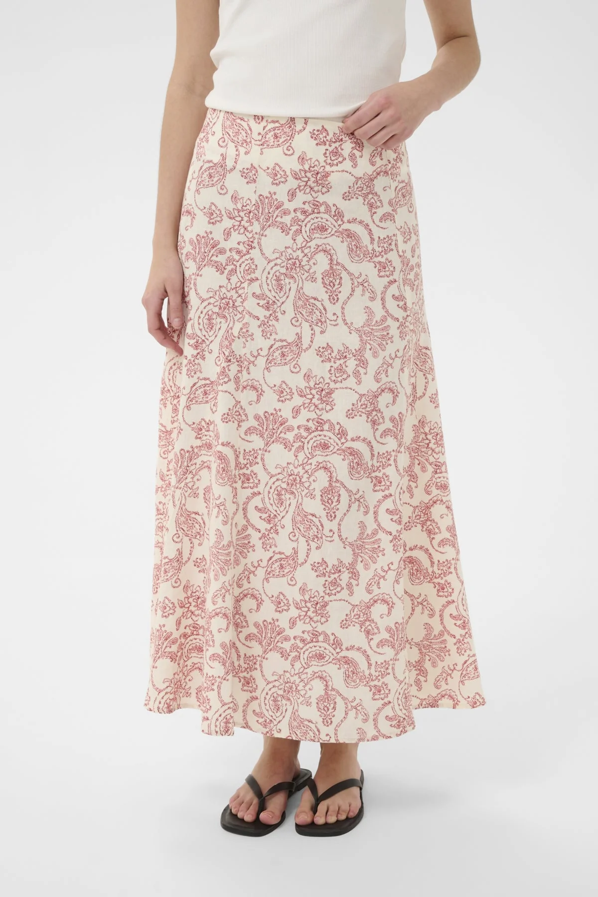 Beril Skirt Peach Blossom Dot Paisley - Image 3