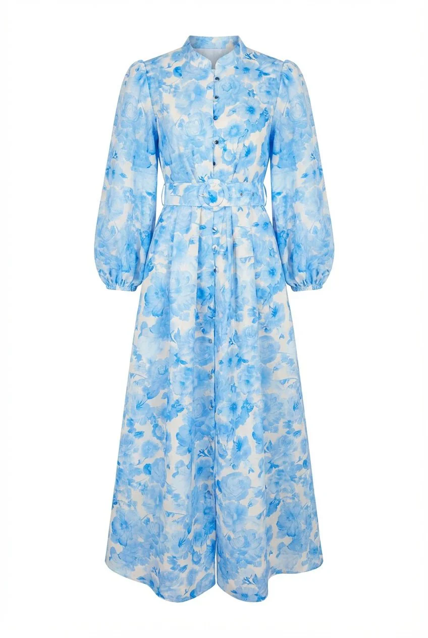 Chloe Maxi Dress Blue - Image 2
