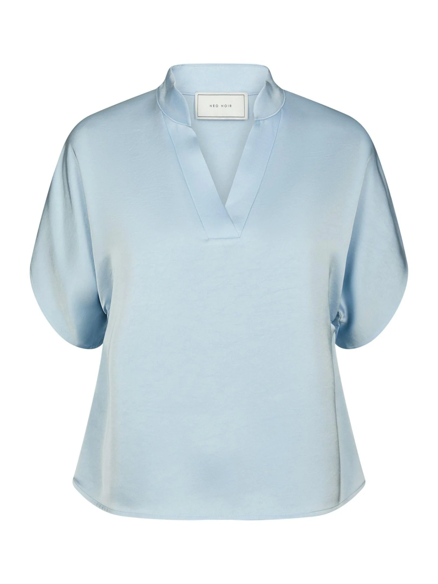 Anelle Heavy Sateen Blouse Light Blue - Image 2