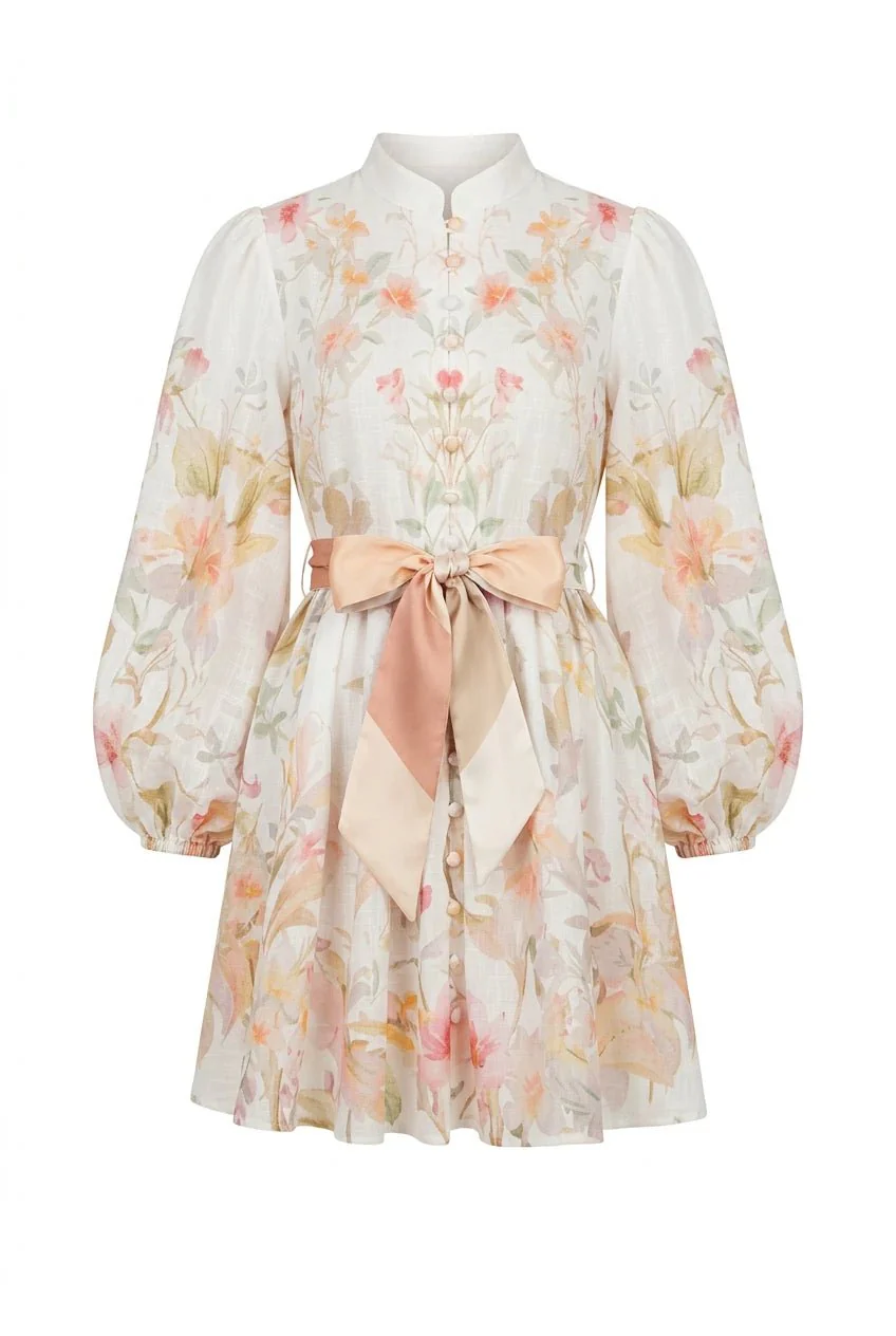 Alva Mini Dress White - Image 2