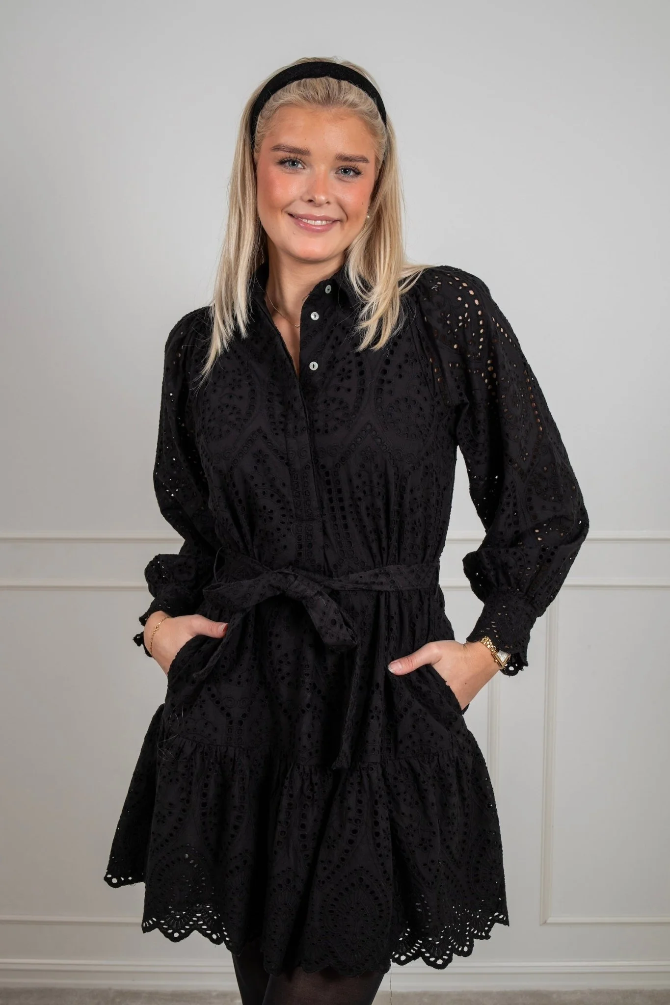 Yasholi Ls Belt Dress Black