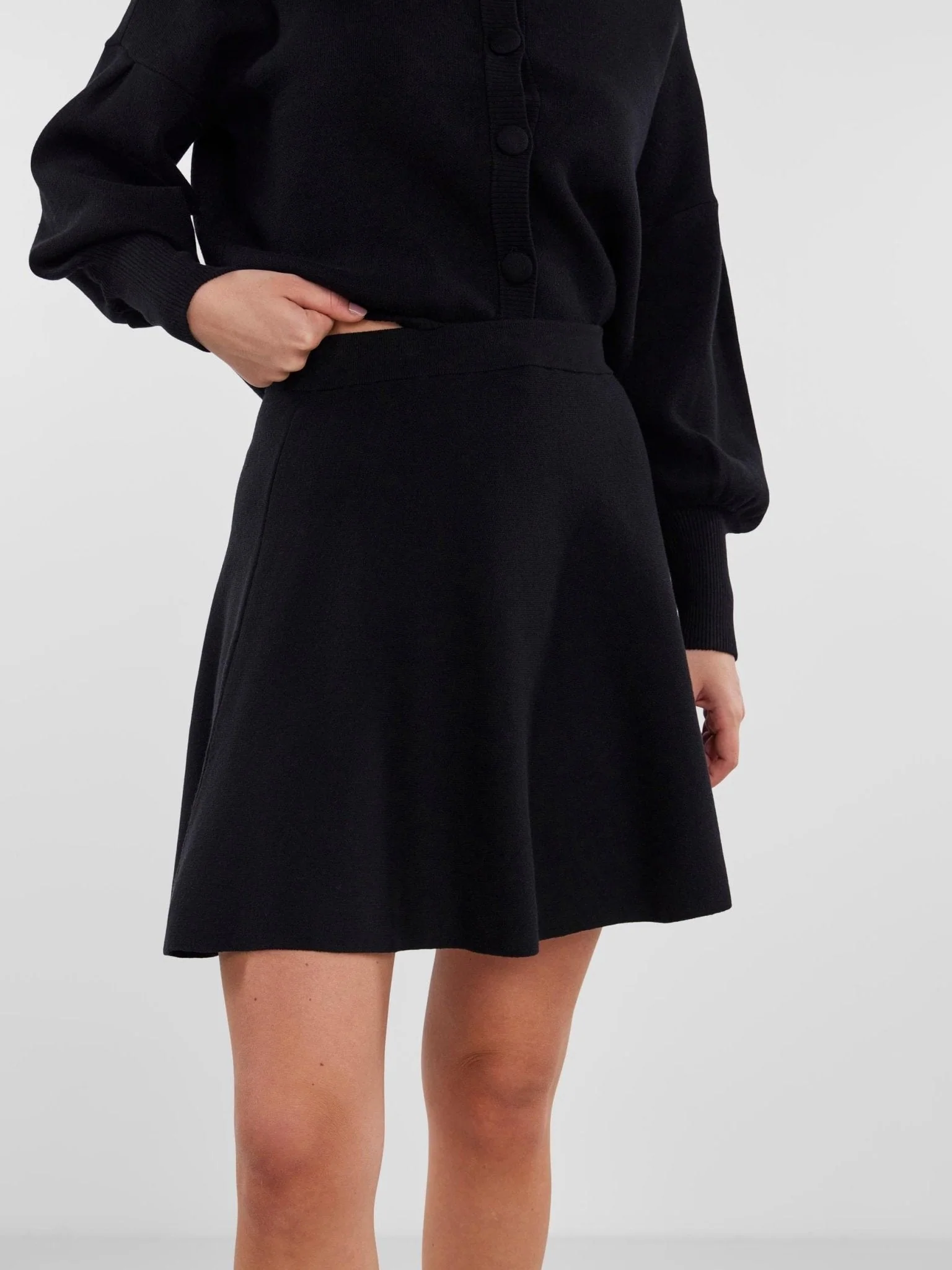 Fonny Hw Knit Skirt Black - Image 4