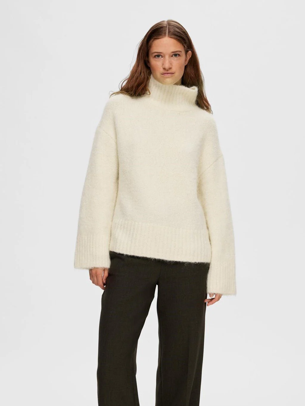 Gabella Ls Knit High-Neck W Birch - Image 6