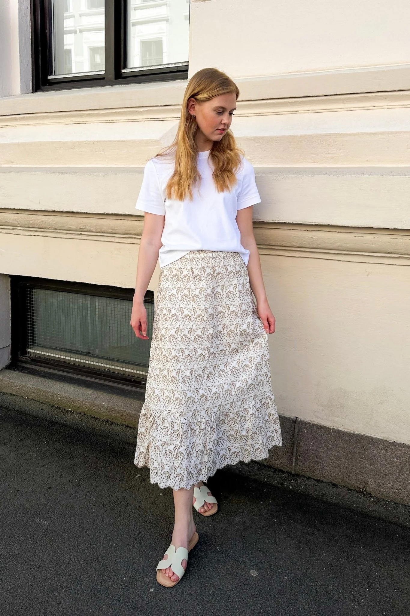 Yasaprilla Hw Ankle Skirt Star White