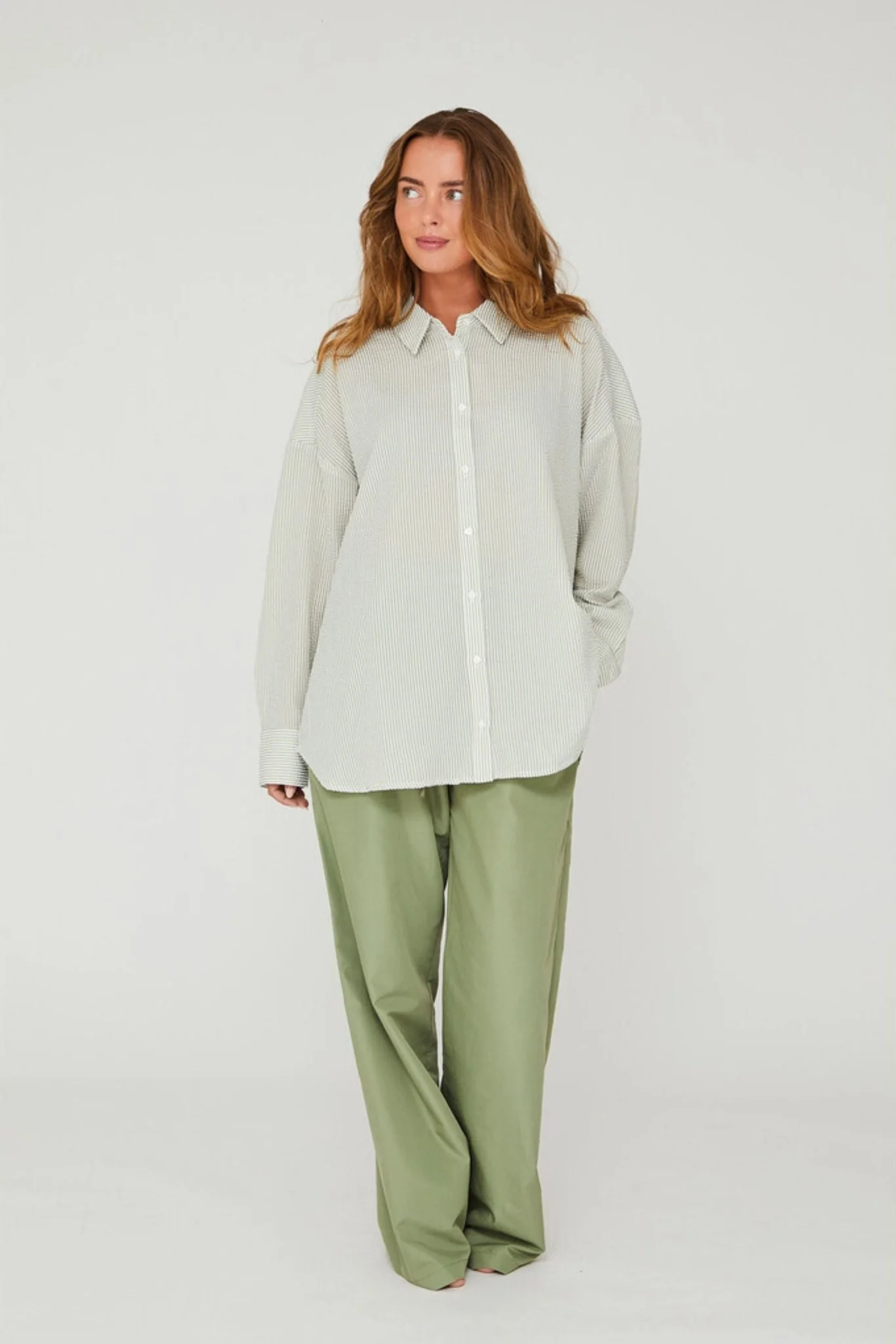 Sonja Shirt Green/White - Image 4