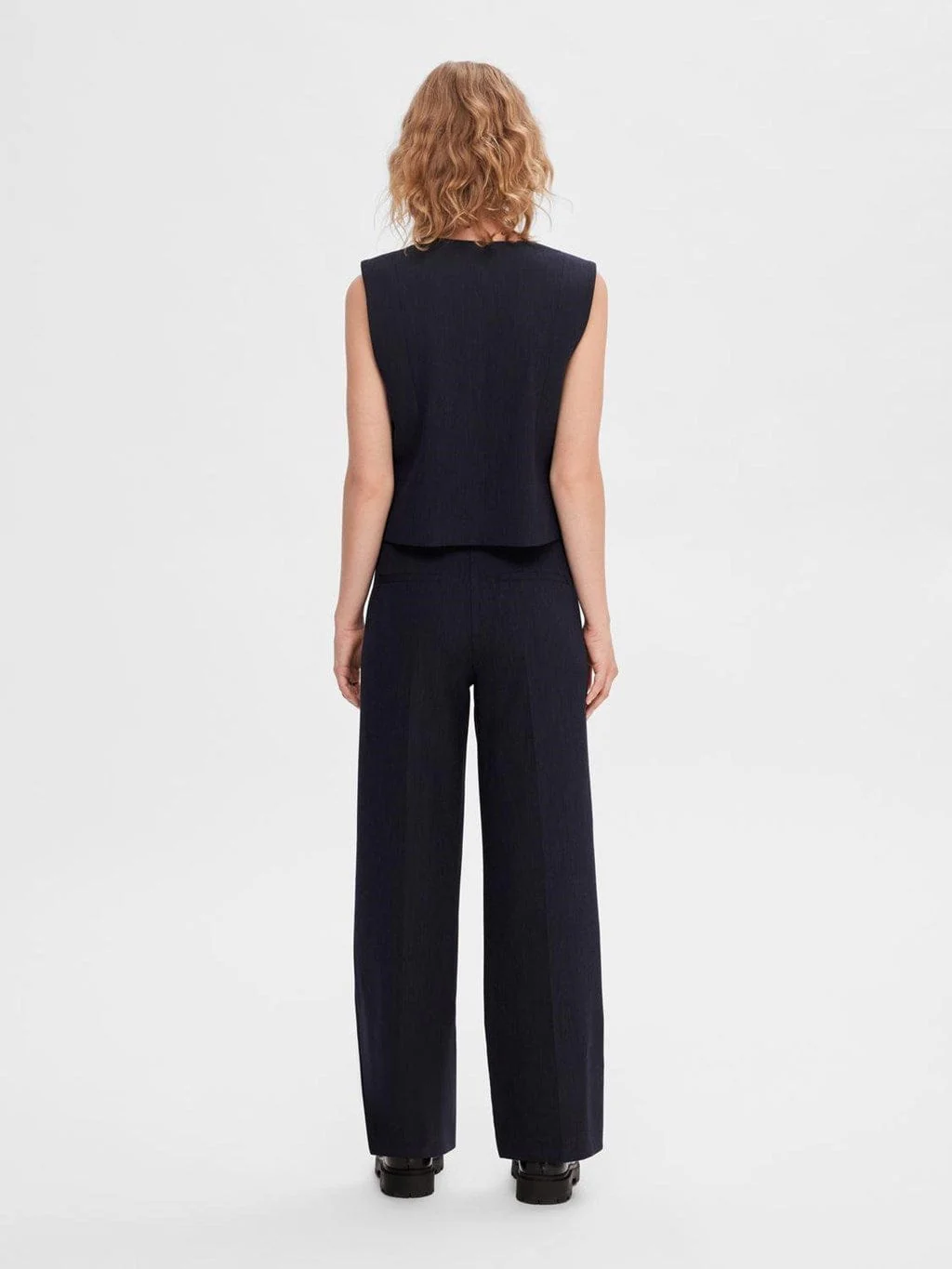 Rita Mw Wide Pant Dark Sapphire Melange - Image 7