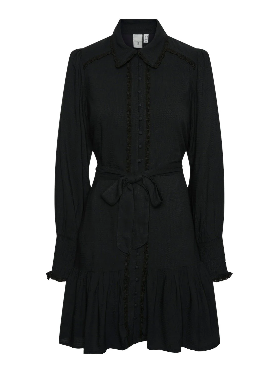 Yastilera Ls Shirt Dress Black