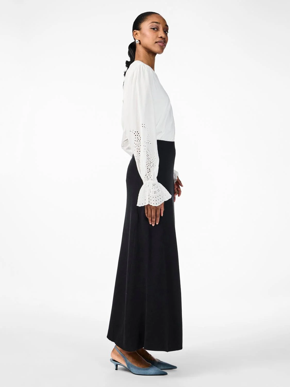 Fonny Hw Ankle Knit Skirt Black - Image 9