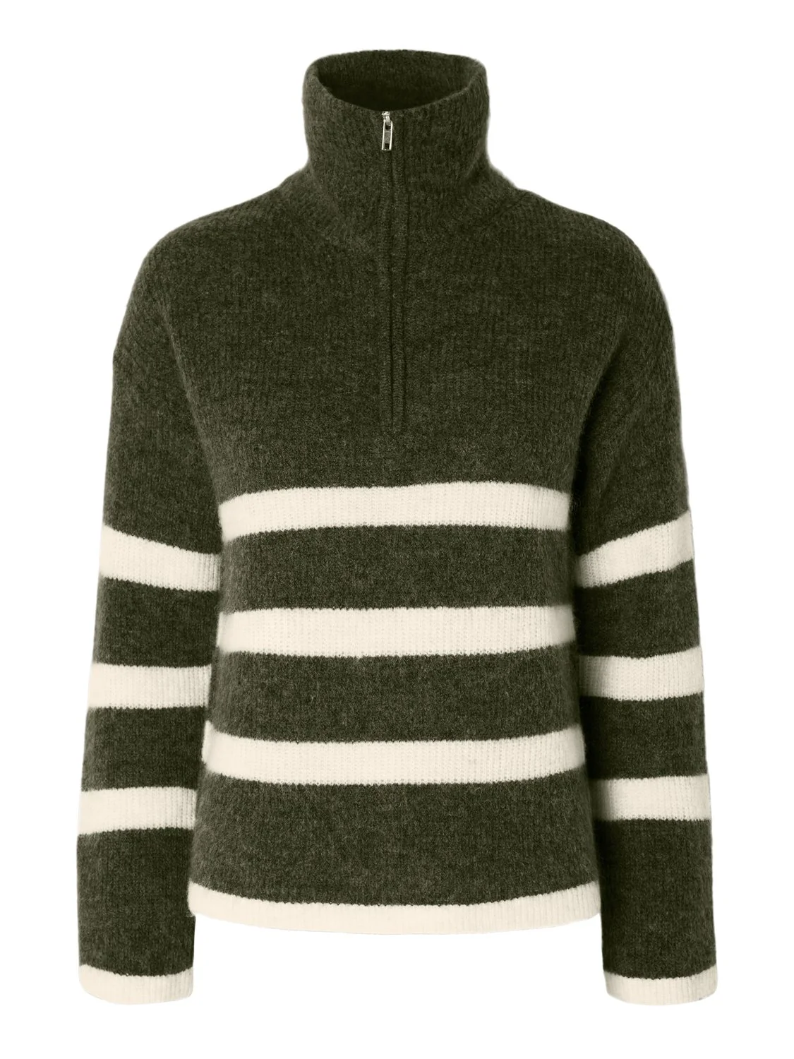 Maline Ls Knit Half Zip Kalamata Birch