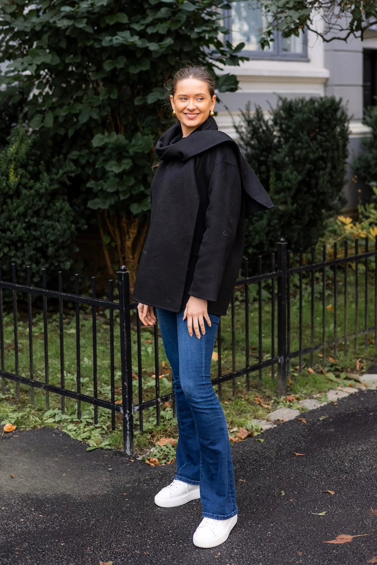 Pam Handmade Scarf Jacket Black - Image 7