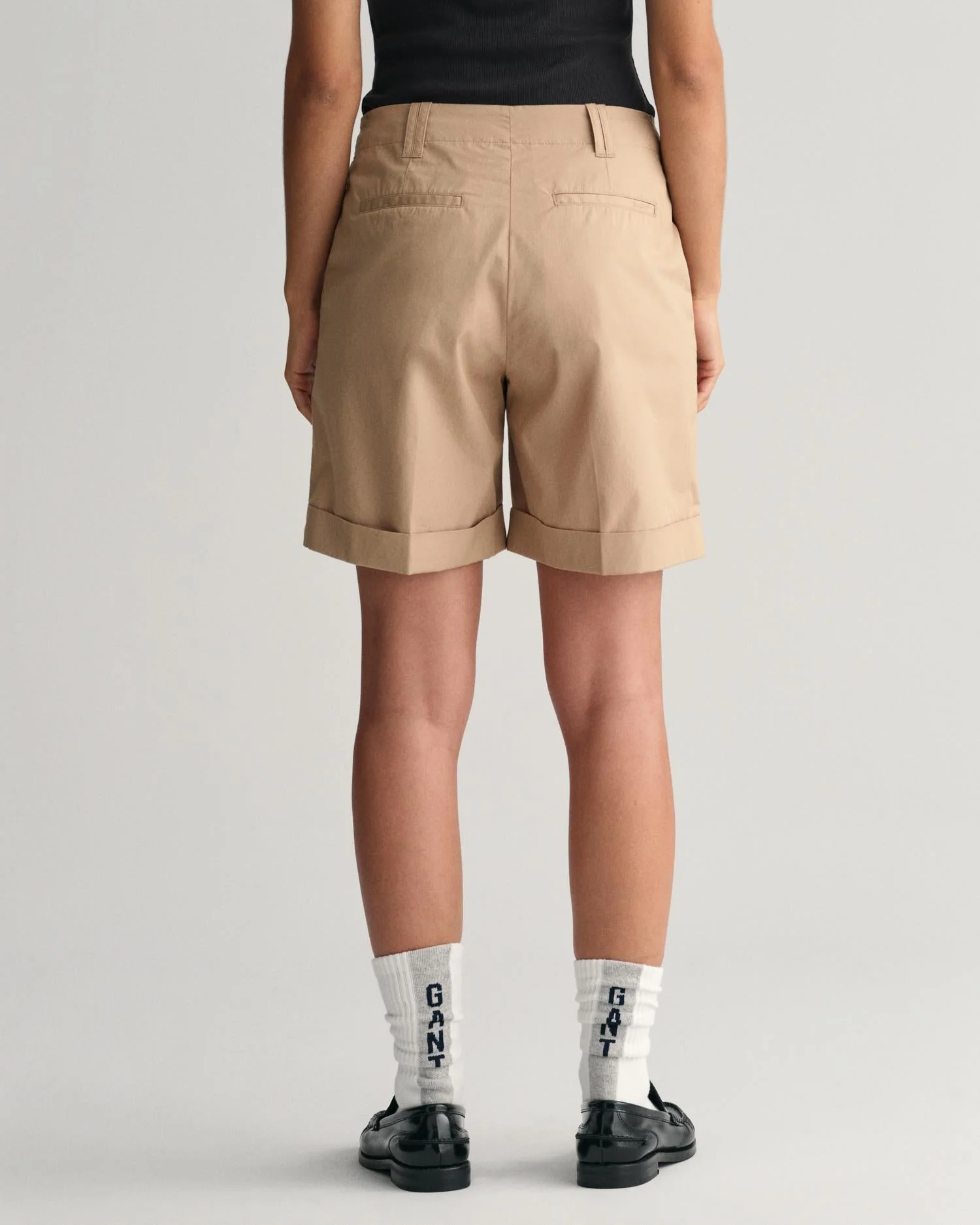 Relaxed Fit Lightweight Chino Shorts Dark Khaki - Image 3