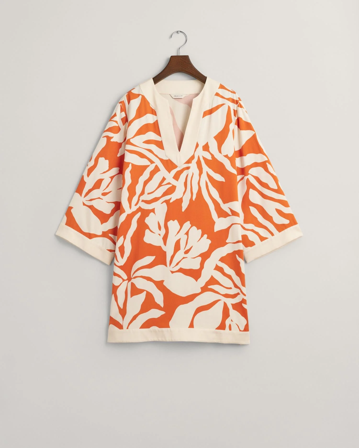 Palm Print Caftan Pumpkin Orange - Image 2