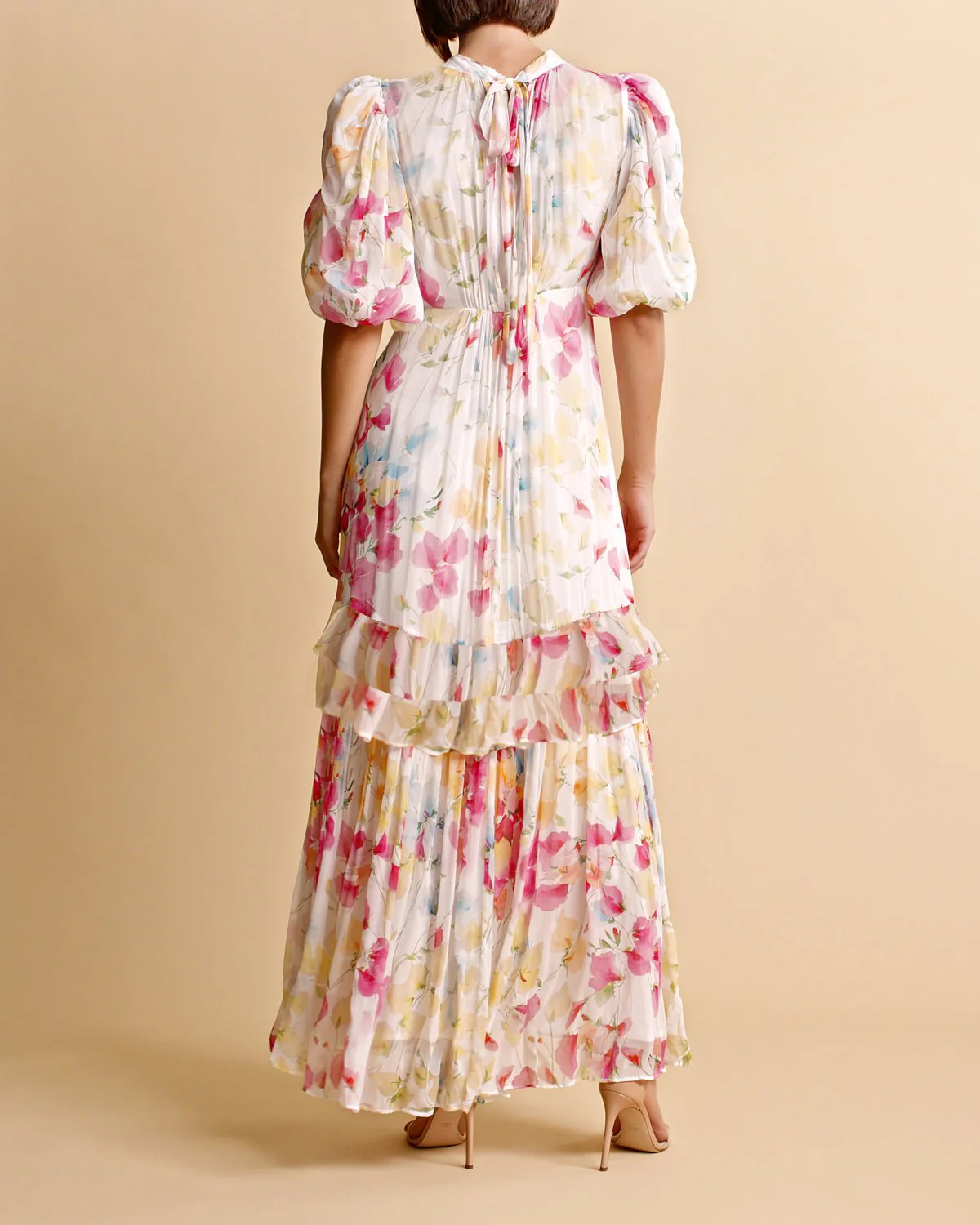 Chiffon Tieback Gown Wildflowers - Image 11