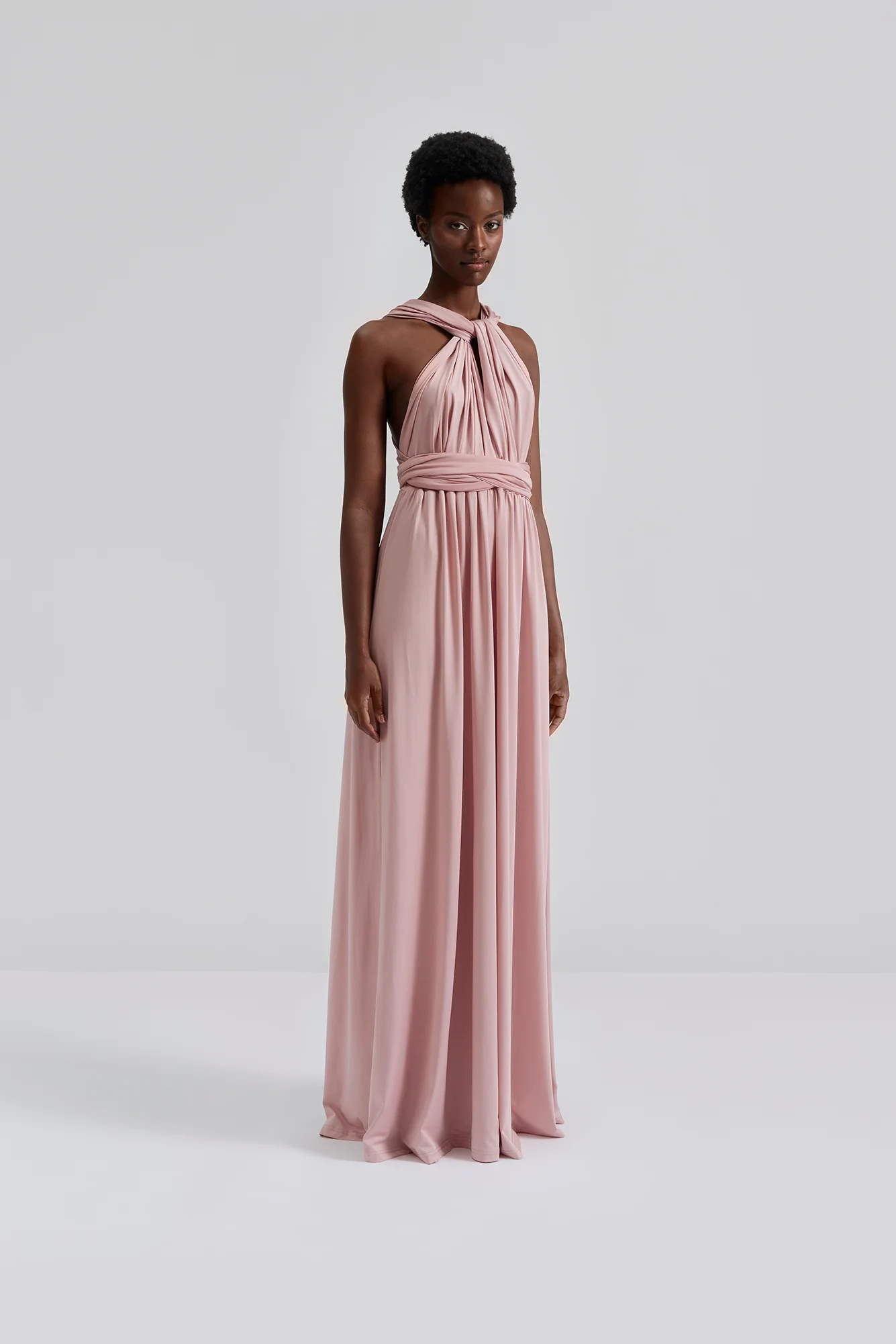 Lola Wrap Dress Blush
