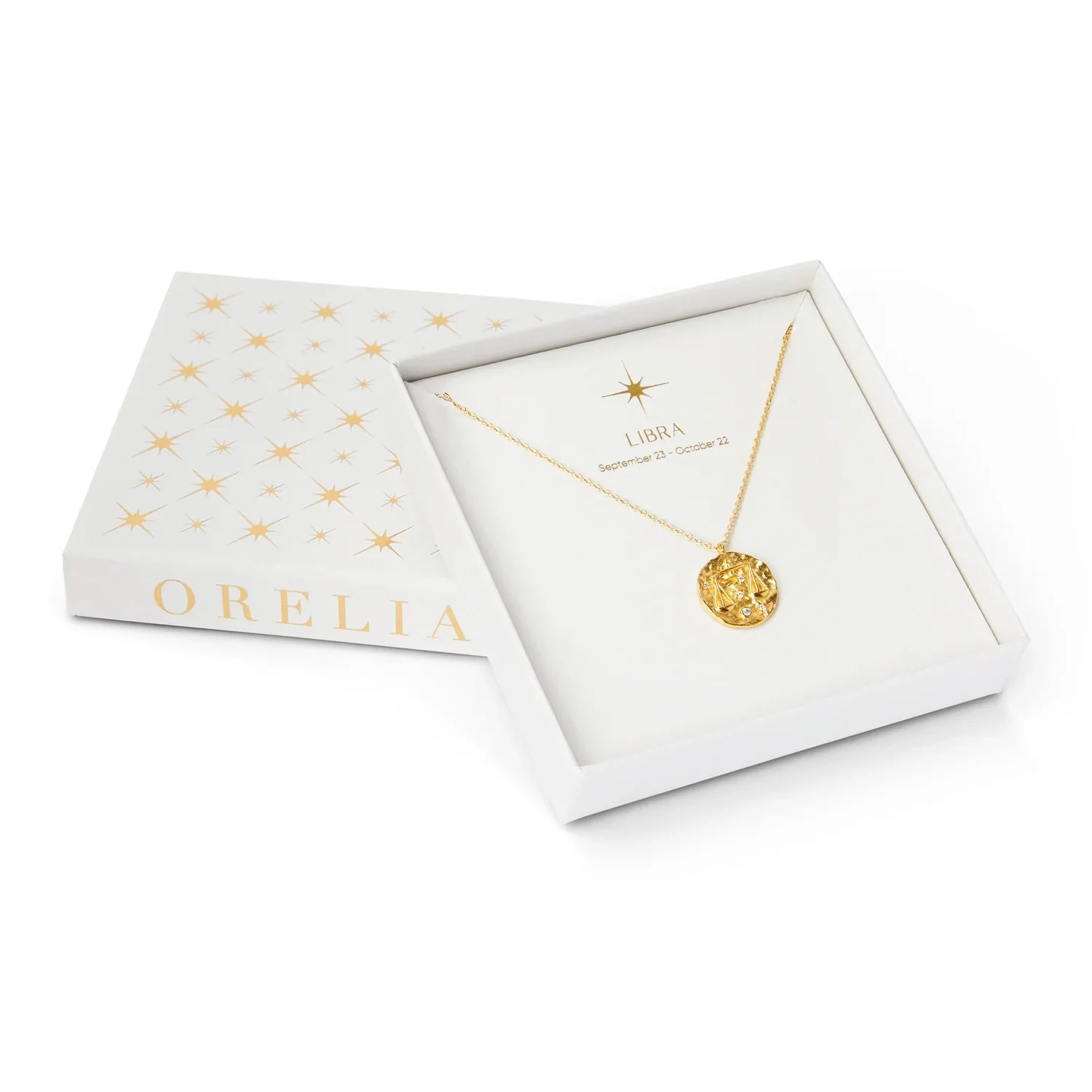 Sagittarius Zodiac Necklace Pale Gold - Image 3