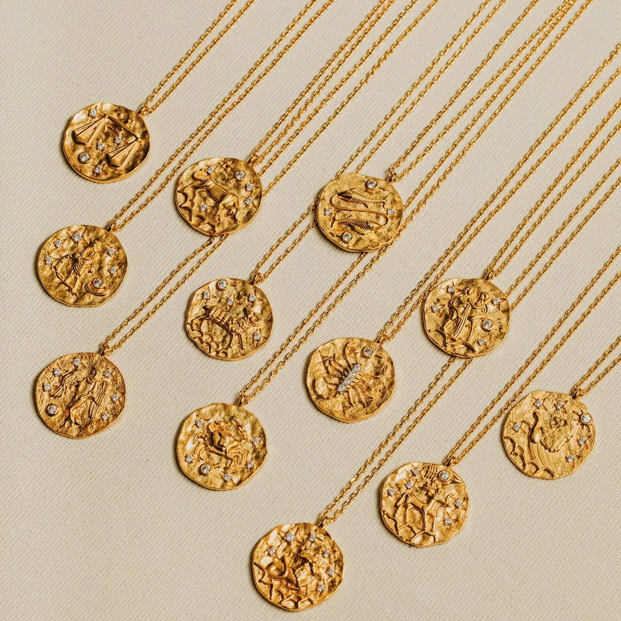 Scorpio Zodiac Necklace Pale Gold - Image 2