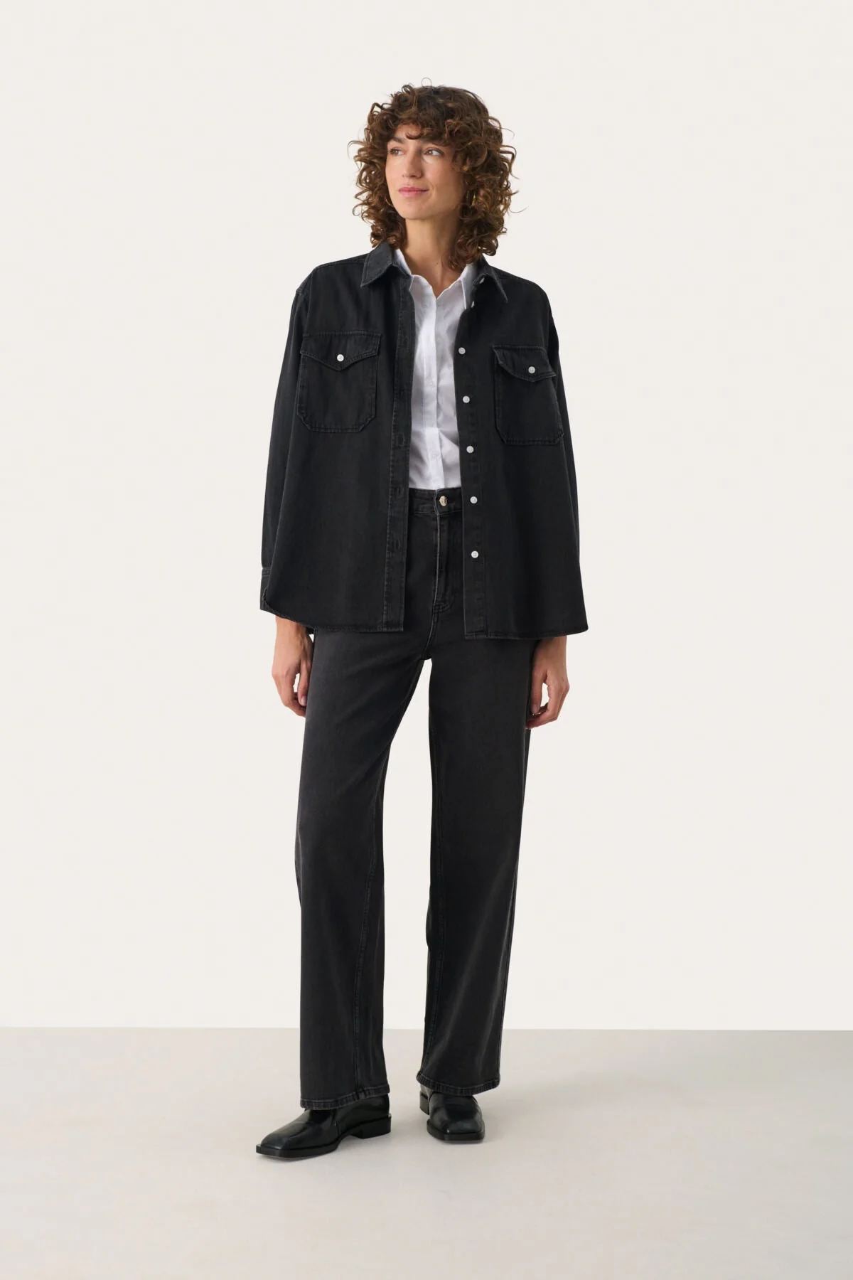 Collettepw Shirt Washed Black Denim - Image 6