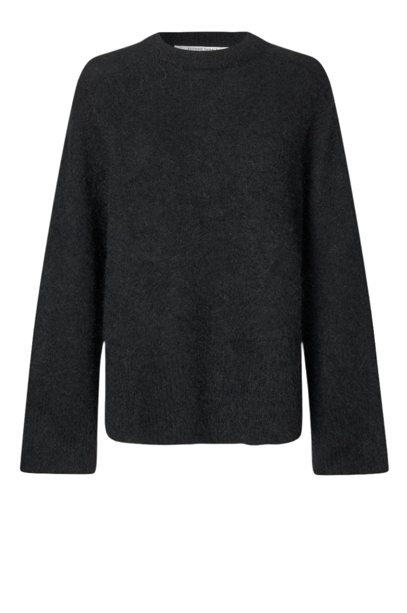 Brookline Knit Raglan O-Neck Black