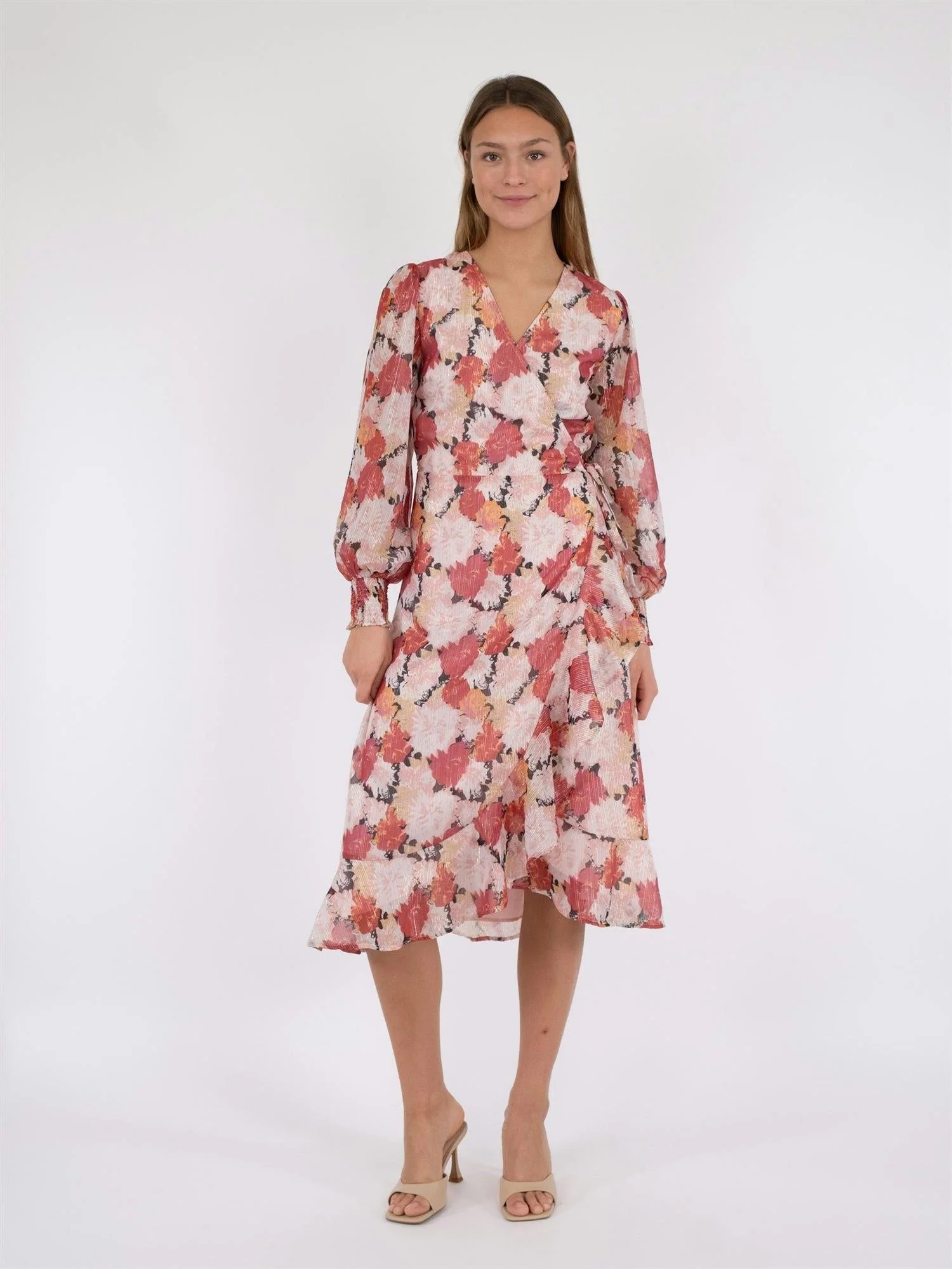 Eva Maxi Flower Dress Pink - Image 3