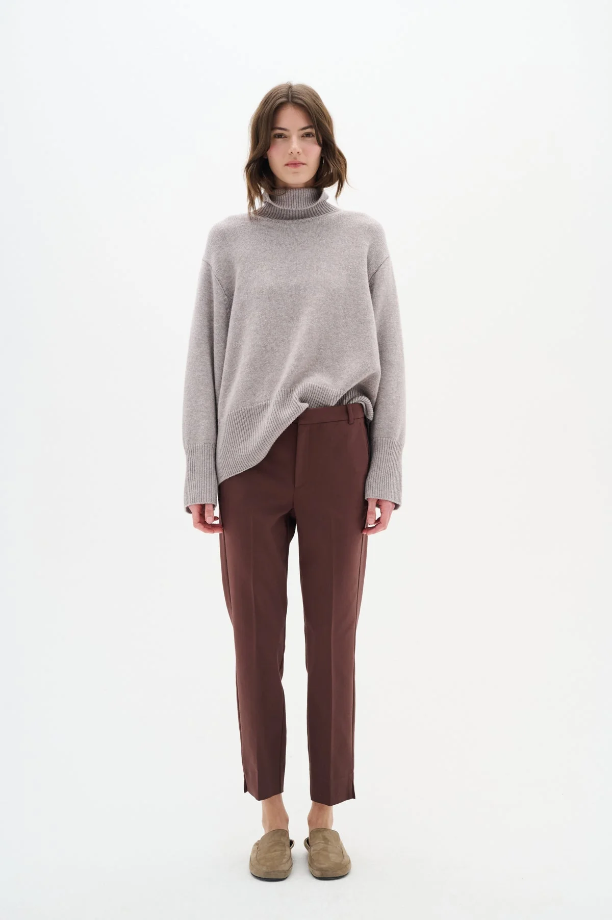 Kaxyiw Turtleneck Pullover Sandy Grey Melange - Image 5
